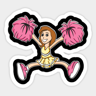 Cute Cheerleader Girl - T-Shirt or Gift for every Cheer Girl, Mom or Cheerleading Girls Sticker